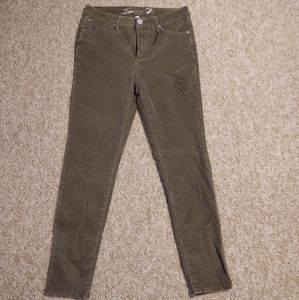 Seven7 Green Ultra High Rise Corduroy Pants